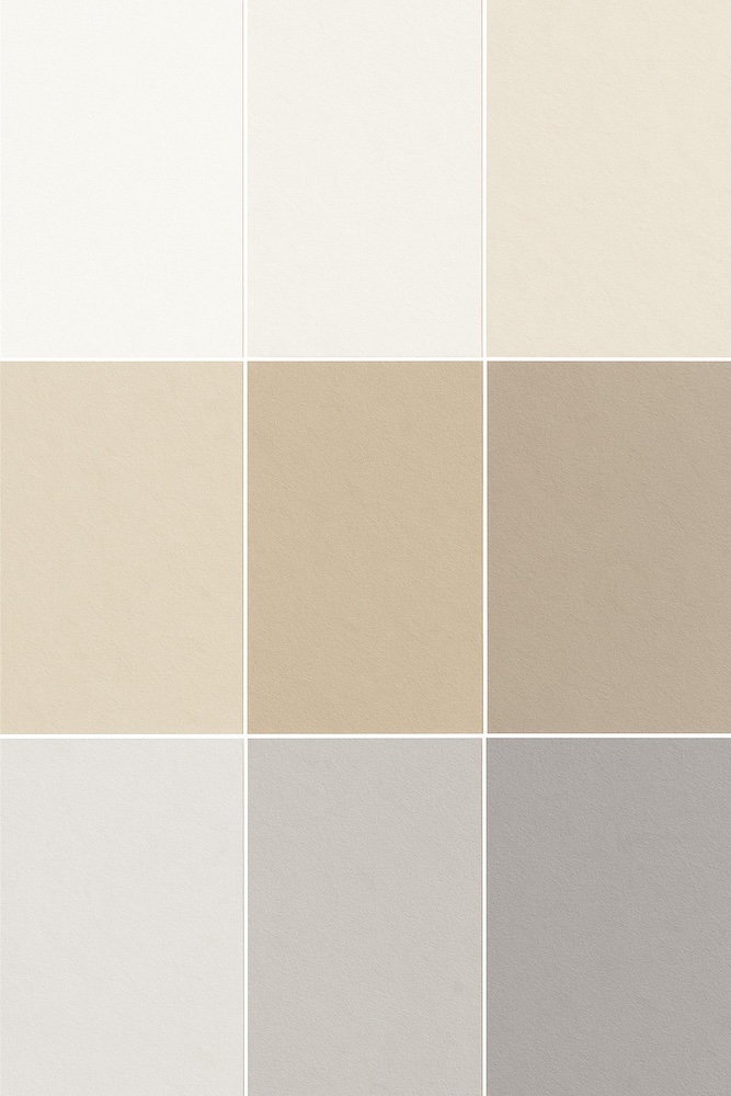 ściany w sypialni - paleta jasnych kolorów  ściany w sypialni - kolory bazowe w jasnych odcieniach beżów i bieli