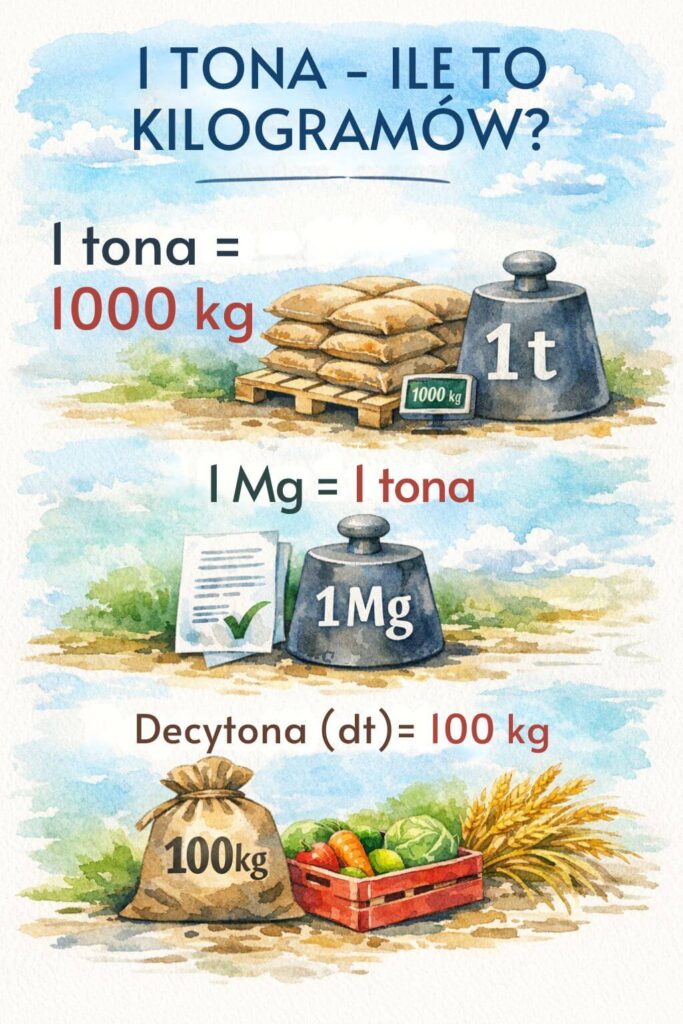 1 tona to ile kg? Wyjaśnienie