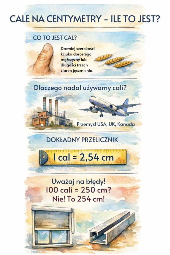 Cale na centymetry - przelicznik