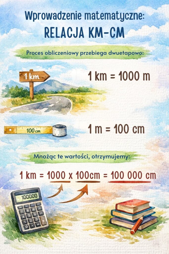 ile km ma cm według wzorów matematycznych
