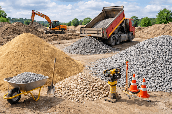 kruszywa niezbędne do budowy fundamentów piasek i kruszywa potrzebne do budowy fundamentów