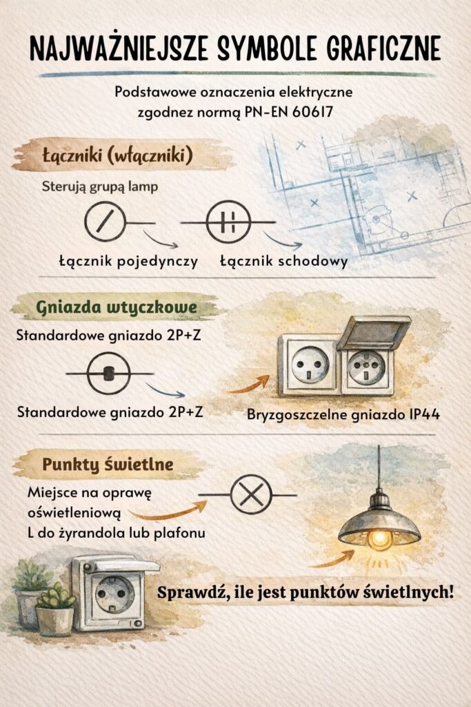 najważniejsze symbole graficzne w schemacie elektrycznym