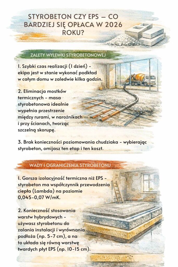 Styrobeton czy EPS - co się bardziej opłaca? Wylewka styrobeton - cena za m2. Czy to się opłaca?