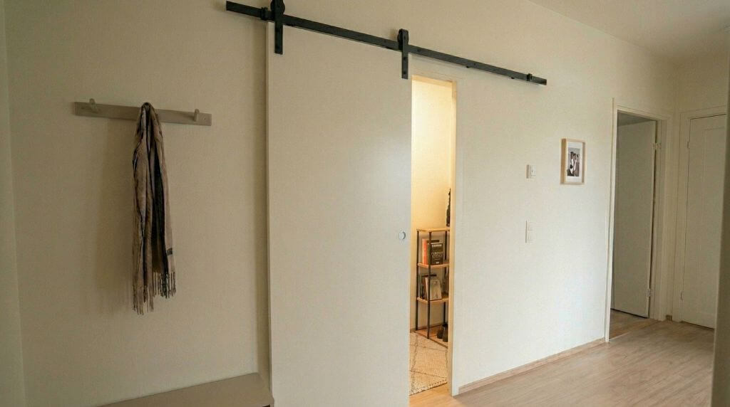 Jak urządzić pokój 2x3? Drzwi wejściowe przesuwne 