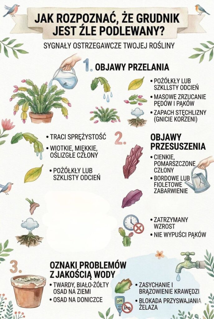 Jak rozpoznać, że grudnik jest źle podlewany?