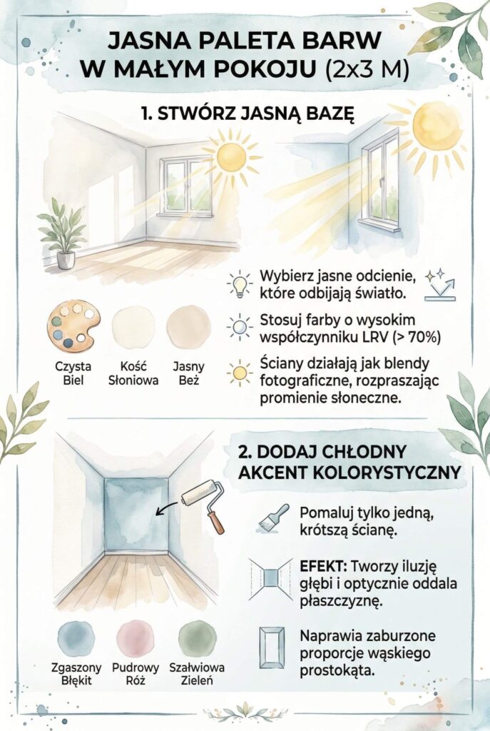 Jasna paleta barw w małym wnętrzu