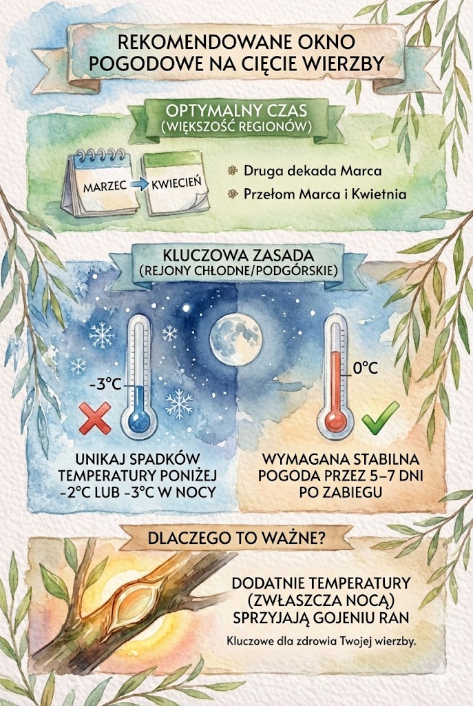 kiedy przycinać wierzbę hakuro – zalecana pora kiedy przycinać wierzbę hakuro – okno pogodowe