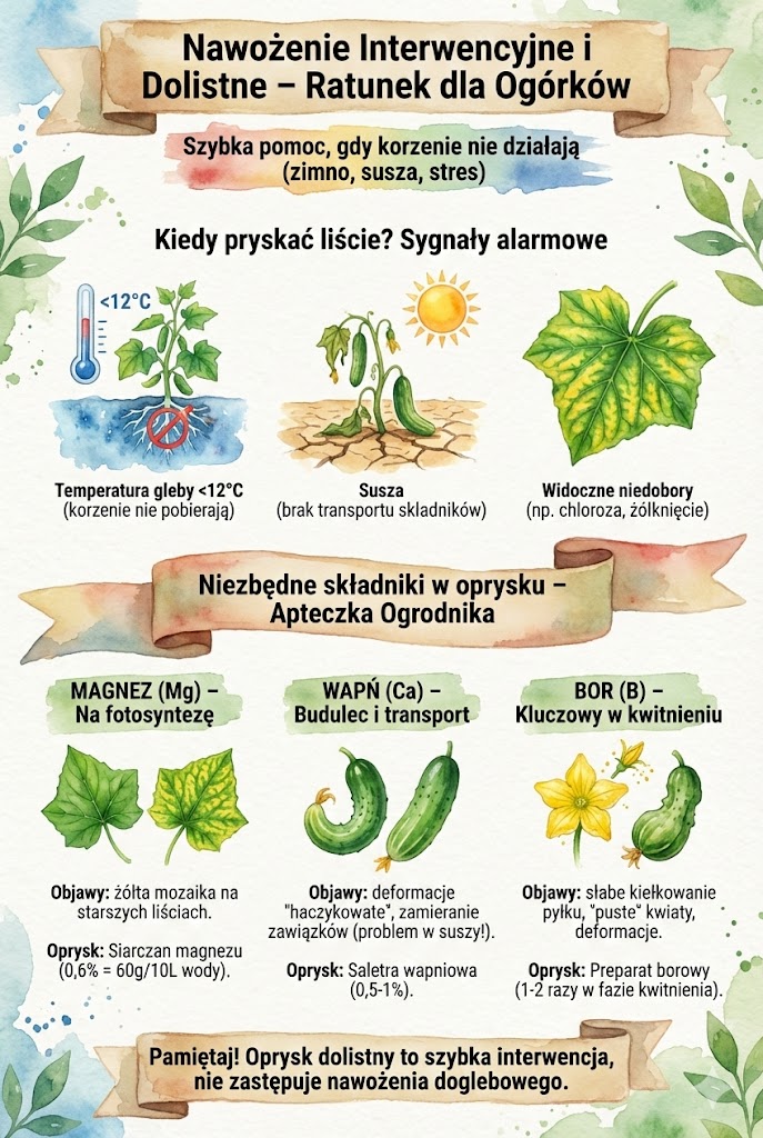 nawozy ratunkowe dla ogórków gruntowych
