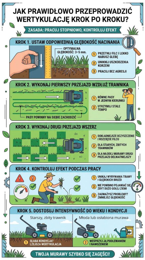 Wertykulacja trawnika - instrukcja krok po kroku 