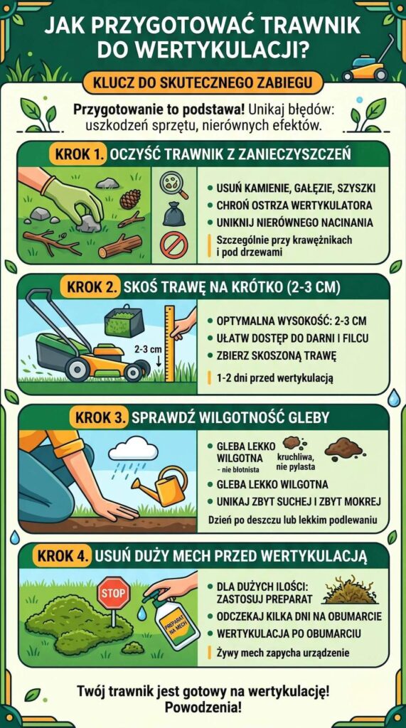 Jak przygotować trawnik do wertykulacji?