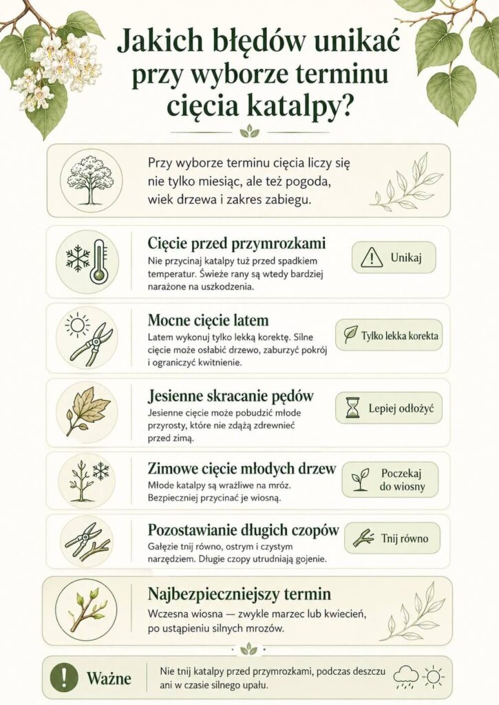 Kiedy przycinać katalpę? Najczęstsze błędy przy wyborze terminu Jakich błędów unikać przy wyborze terminu cięcia katalpy?