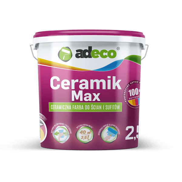 Najlepsza farba do ścian ranking – ADECO Ceramic Max ceramiczna ochrona przed plamami