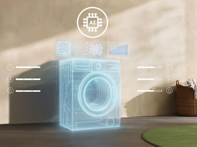 electrolux ai washassist – inteligentne dopasowanie parametrów prania AI WashAssist dopasowuje parametry prania do wielkości wsadu