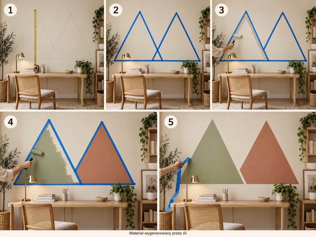 Wzory na ścianie – zrób sam. Geometryczne wzory
